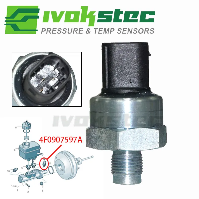 Датчик главного тормозного цилиндра 55CP15-01 1J0907597B для Audi A2 A3 A6 TT 97-08, Volkswagen Golf Jetta 98-06, Seat Alhambra 99-06
Датчик главного тормозного цилиндра 55CP15-01 1J0907597B для Audi A2 A3 A6 TT 97-08, Volkswagen Golf Jetta 98-06, Seat Alhambra 99-06