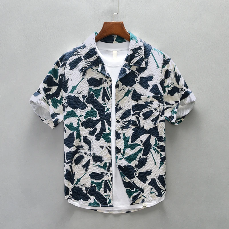 Casual Shirts for Men Fashion Digital Printing Short Sleeve Shirt Man Loose Large Size Button-up Shirt
Casual Shirts for Men Fashion Digital Printing Short Sleeve Shirt Man Loose Large Size Button-up Shirt