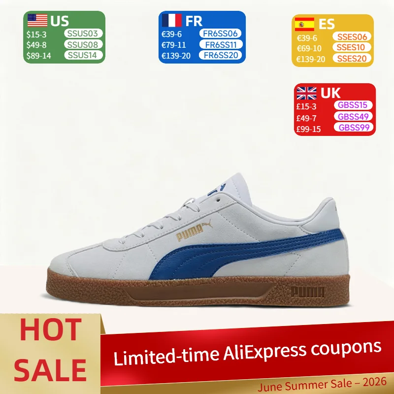 Puma Club NL T Stylish,Versatile,Lightweight,and Cushioned Outdoor Low-Top Sneakers for Men and Women – White and Blue 381111-26
Puma Club NL T Stylish,Versatile,Lightweight,and Cushioned Outdoor Low-Top Sneakers for Men and Women – White and Blue 381111-26