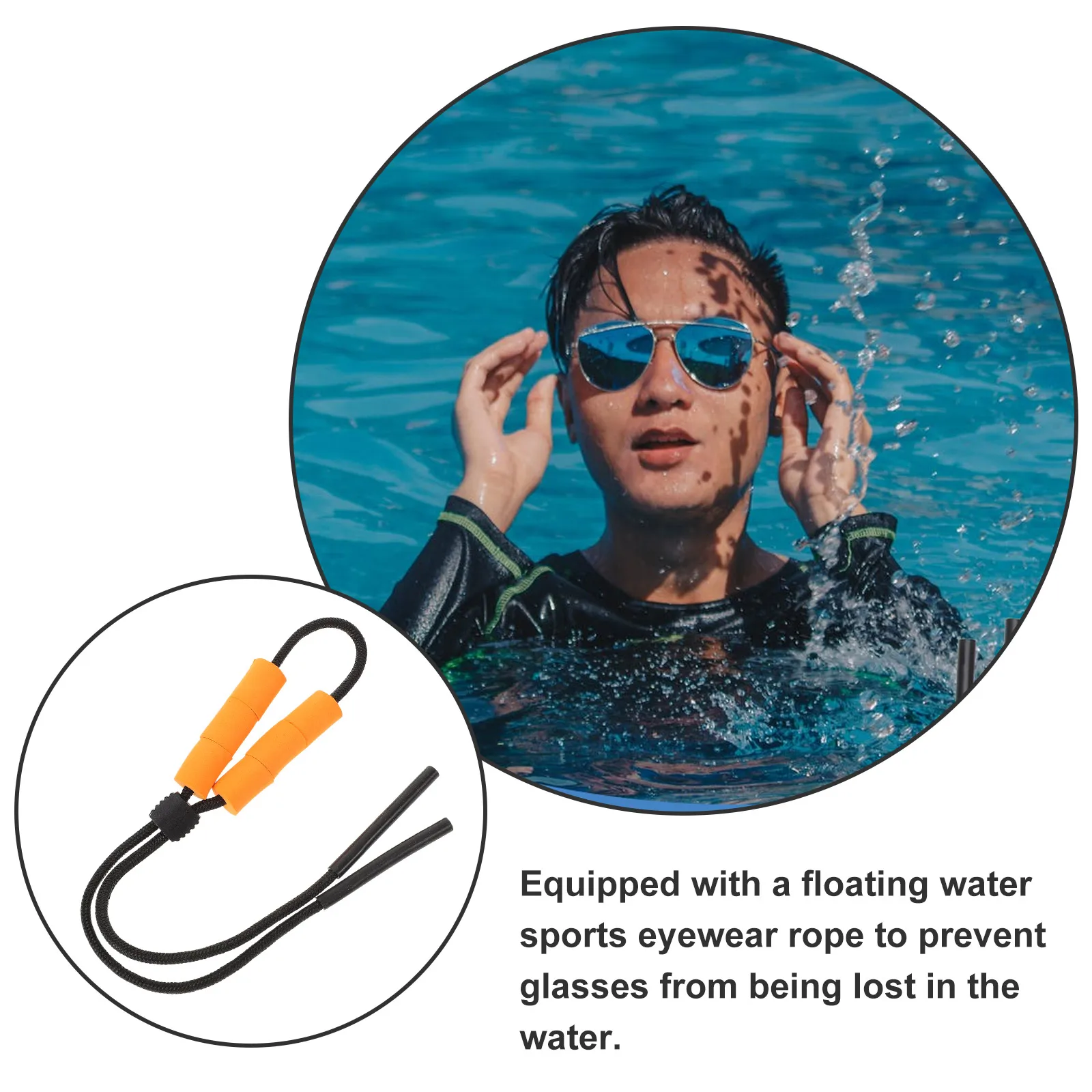 Swimming Glasses Lanyard Floating Sunglasses Straps ange Polyester Travel Pool Eyeglass Holder Strap Kayaking Boating Fishing
Swimming Glasses Lanyard Floating Sunglasses Straps ange Polyester Travel Pool Eyeglass Holder Strap Kayaking Boating Fishing