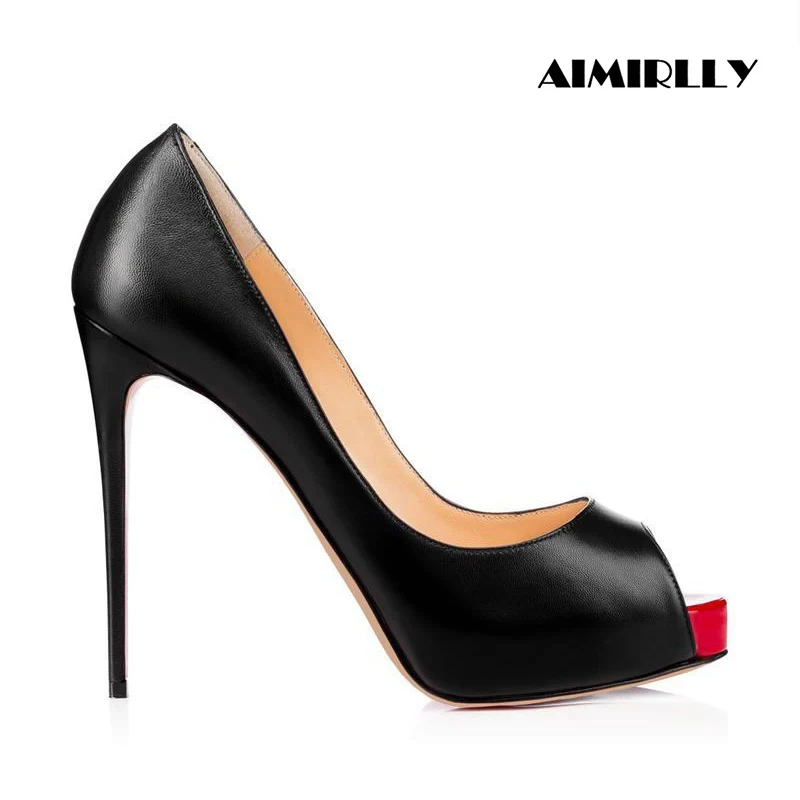 Fashion Women's Shoes Peep Toe High Heels Platform Pumps Red Toe Stilettos Ladies Evening Party Footwear Black Customized Shoes
Fashion Women's Shoes Peep Toe High Heels Platform Pumps Red Toe Stilettos Ladies Evening Party Footwear Black Customized Shoes