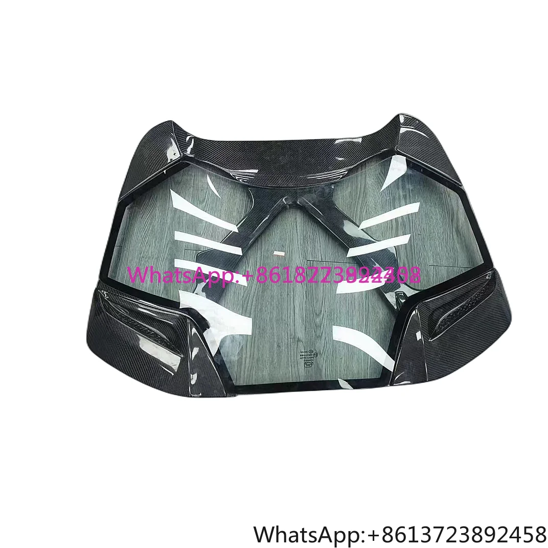 Hot Selling Capristo Style Carbon Fiber Transparent Glass Car Rear Hood Spatula Cover for the Ferrari 488 GTB
Hot Selling Capristo Style Carbon Fiber Transparent Glass Car Rear Hood Spatula Cover for the Ferrari 488 GTB