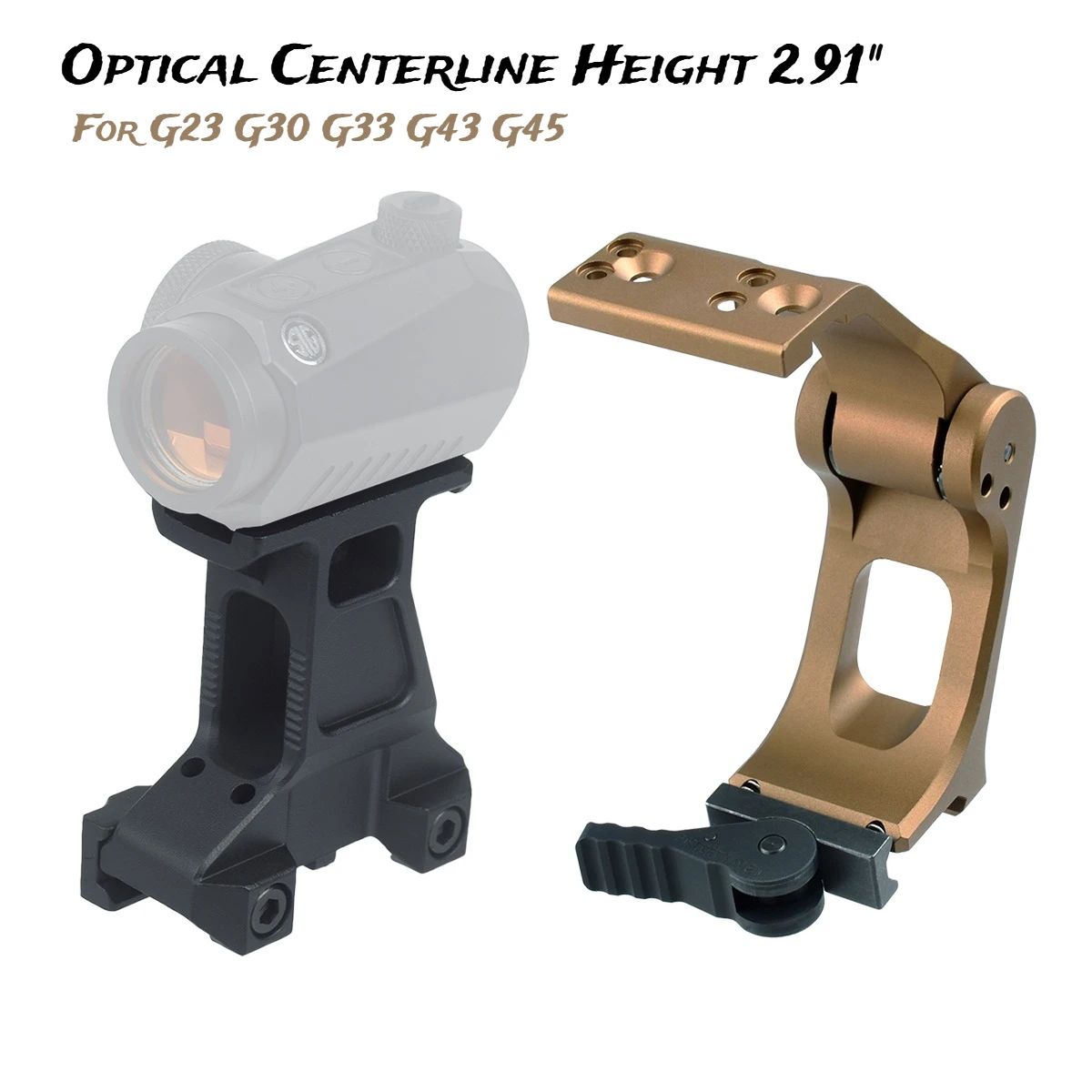 Tactical UNITY Fast Optic FTC 2.91 Mount For G23 G30 G33 G43 G45 Magnifier Scope Mounts
Tactical UNITY Fast Optic FTC 2.91 Mount For G23 G30 G33 G43 G45 Magnifier Scope Mounts