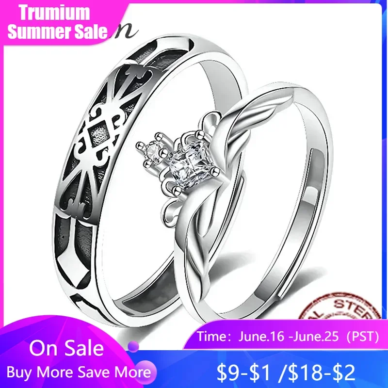 Trumium s925 Princess and Knight Crown Couples Matching Rings Promise Ring with Zircon for Women Men Best Friend Adjustable Ring
Trumium s925 Princess and Knight Crown Couples Matching Rings Promise Ring with Zircon for Women Men Best Friend Adjustable Ring