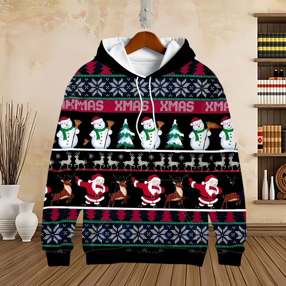 Christmas Men Hoodies Hooded Fashion 3D Print Sweatshirts Kangaroo Pocket Design Funny Santa Claus Graphic New Hoodies Blouse
Christmas Men Hoodies Hooded Fashion 3D Print Sweatshirts Kangaroo Pocket Design Funny Santa Claus Graphic New Hoodies Blouse