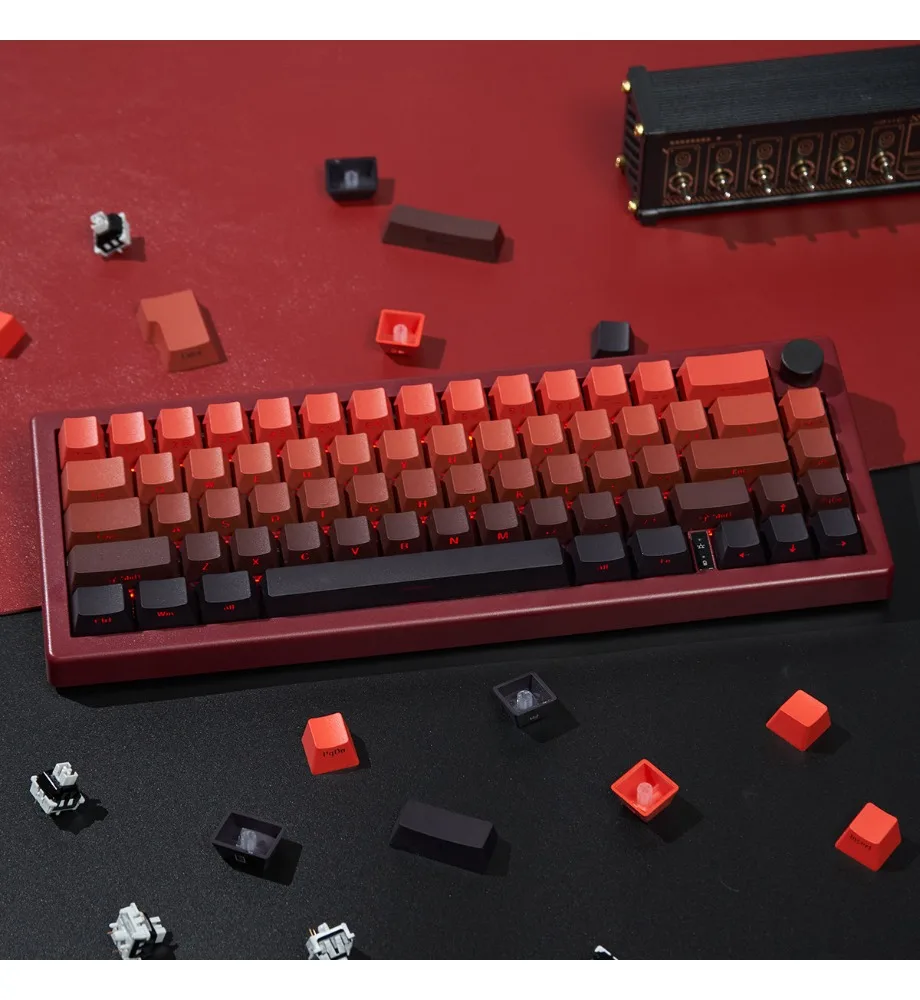 Gradual change side transparent blue/green/pink mechanical keyboard keycap 136 keys polar day PBT two-color injection molding
Gradual change side transparent blue/green/pink mechanical keyboard keycap 136 keys polar day PBT two-color injection molding