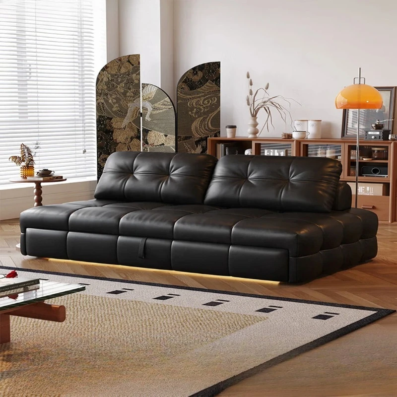 Medieval puff folding dual-purpose sofa bed Small apartment living room retro leather art double sofa bed
Medieval puff folding dual-purpose sofa bed Small apartment living room retro leather art double sofa bed