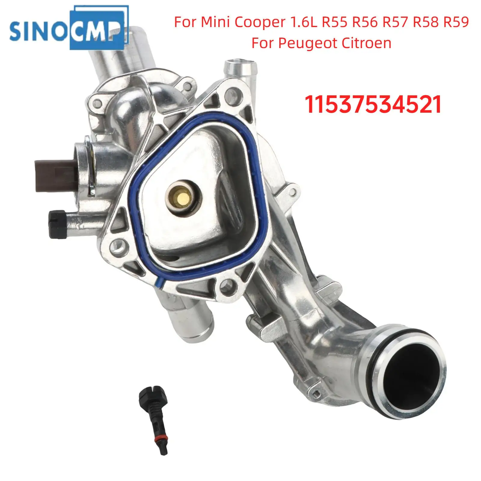Aluminum Thermostat Housing Assembly 11537534521 For Mini Cooper 1.6L R55 R56 R57 R58 R59 Peugeot Citroen Car Accessories Parts
Aluminum Thermostat Housing Assembly 11537534521 For Mini Cooper 1.6L R55 R56 R57 R58 R59 Peugeot Citroen Car Accessories Parts