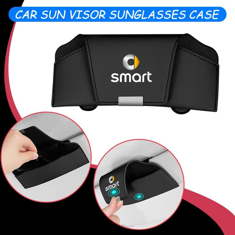 Car Sunglasses Storage Box Sun Visor Leather Eyeglass Case Interior Accessories For Smart Fortwo 451 450 453 Forfour EQ Cabrio
Car Sunglasses Storage Box Sun Visor Leather Eyeglass Case Interior Accessories For Smart Fortwo 451 450 453 Forfour EQ Cabrio