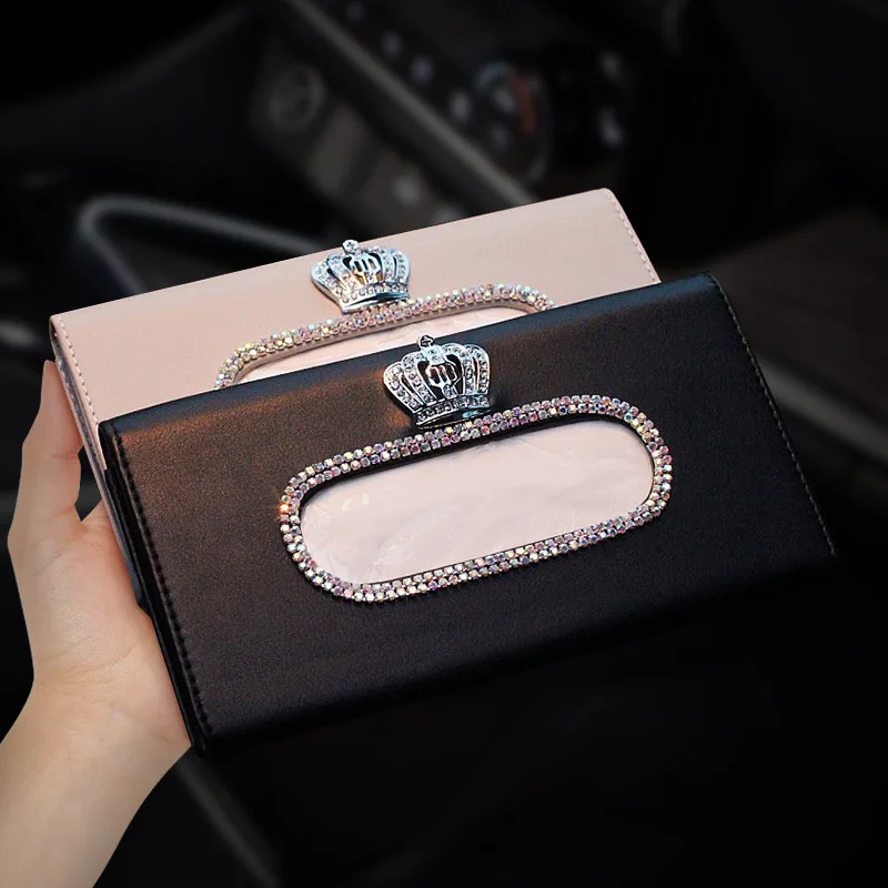 Fashion Crown Crystal Car Tissue Box Sun Shield Auto Tissue Bag Hanging Holder Case Napkin For Car Accessories
Fashion Crown Crystal Car Tissue Box Sun Shield Auto Tissue Bag Hanging Holder Case Napkin For Car Accessories