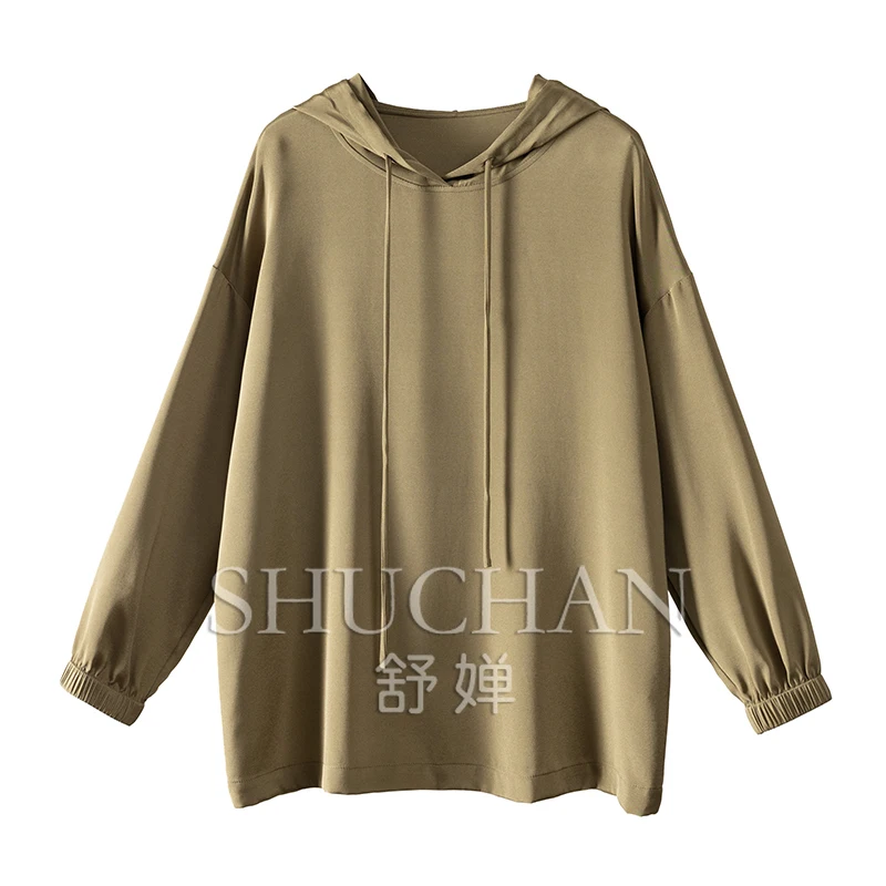 Hooded Loose Heavy Silk Long Sleeve Sweatershirt Women's 1R70 hooded streetwear women sweatshirt 
Hooded Loose Heavy Silk Long Sleeve Sweatershirt Women's 1R70 hooded streetwear women sweatshirt