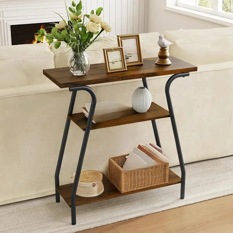 Multi-layer Entry Table Farmhouse Console Sofa Back Shelf Living Room Storage Rack Multifunctional Home Furniture