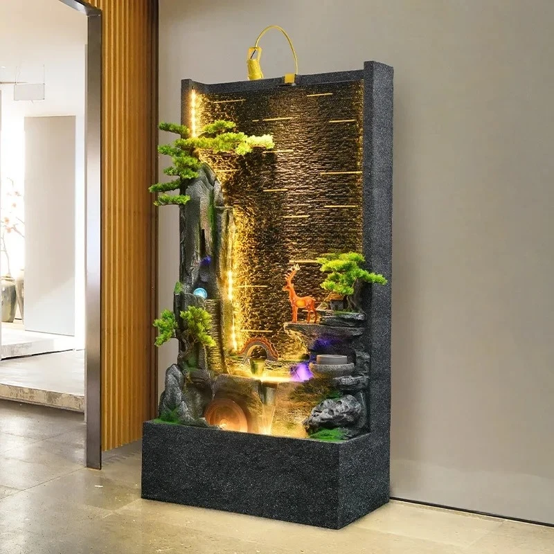 Water curtain wall running water screen rockery fountain hotel courtyard, circulating water landscape, floor decoration
Water curtain wall running water screen rockery fountain hotel courtyard, circulating water landscape, floor decoration