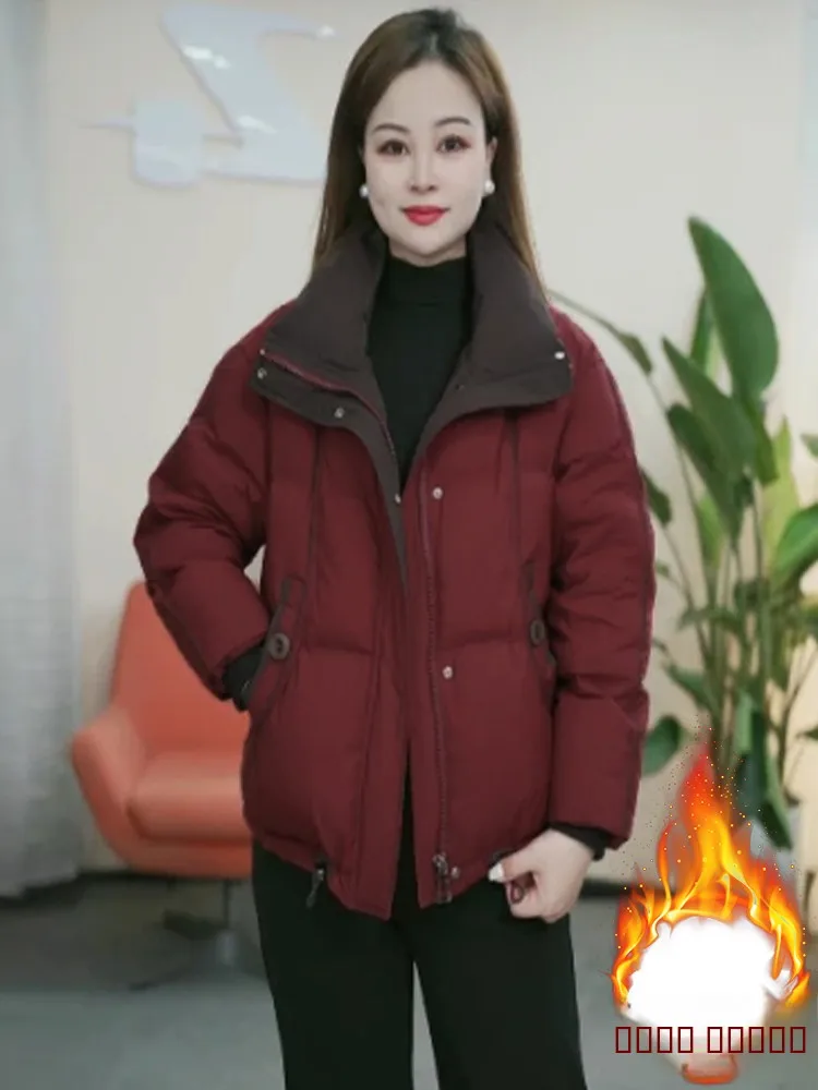 Thiened Warm down Cotton Jaet Women's Faionable Winter New Sle Zipper Cotton Coat Outerwear Korean Loose Fit ort
Thiened Warm down Cotton Jaet Women's Faionable Winter New Sle Zipper Cotton Coat Outerwear Korean Loose Fit ort