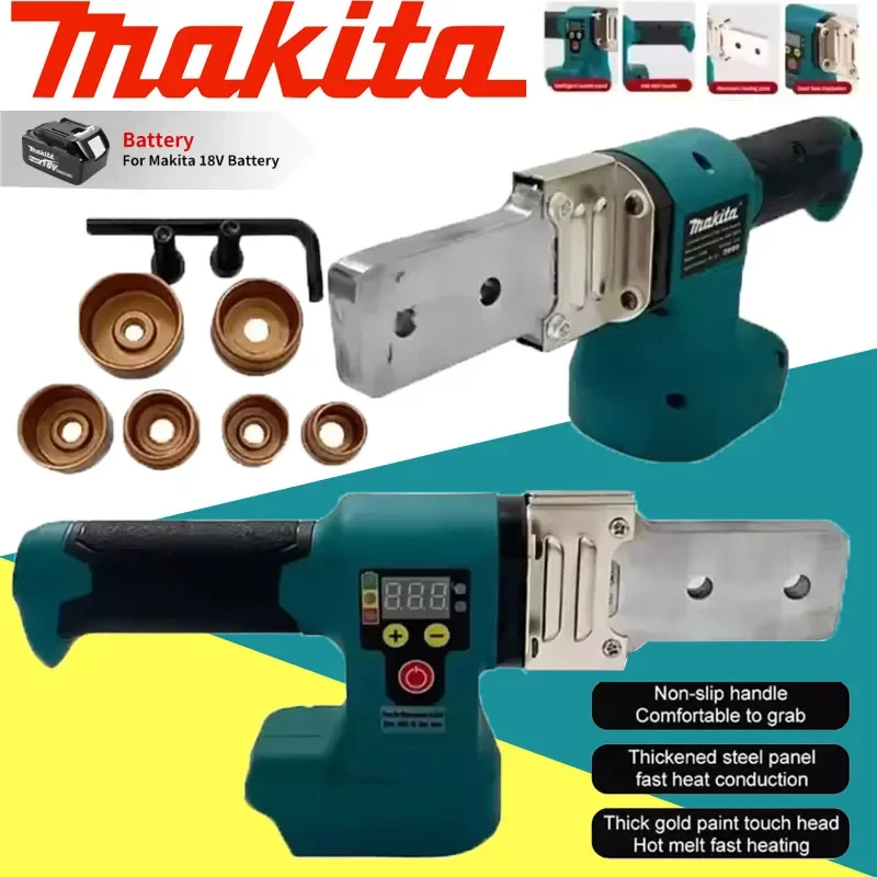 Makita Cordless Electric Pipe Welding Machine PPR PE Soldering Iron Plastic Tube PP Heating Hot Melt Tool No Battery Included
Makita Cordless Electric Pipe Welding Machine PPR PE Soldering Iron Plastic Tube PP Heating Hot Melt Tool No Battery Included