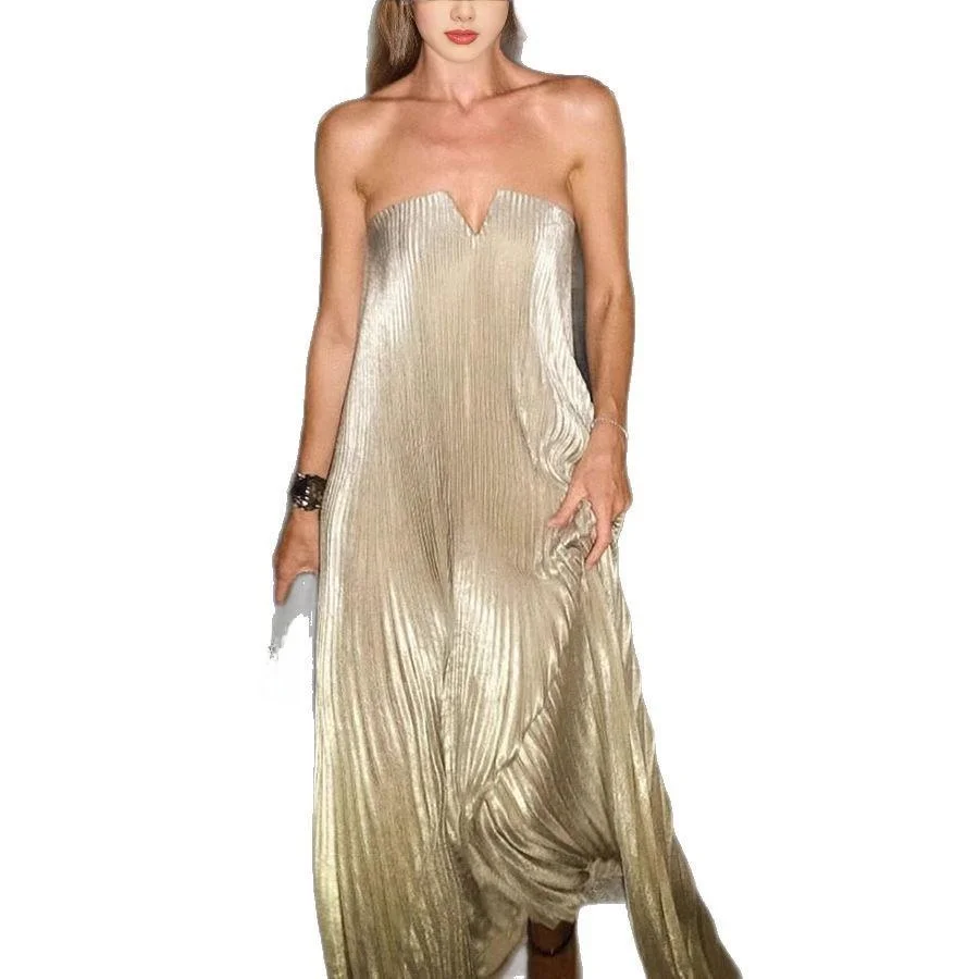 Sexy Women's Maxi Dr with Oversized Skirt Pleats Svel Independent Station Chiffon Gown Ciwalk Suitable All Year round
Sexy Women's Maxi Dr with Oversized Skirt Pleats Svel Independent Station Chiffon Gown Ciwalk Suitable All Year round