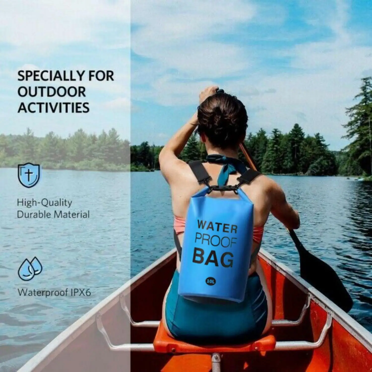 10L 4 Colors Floating Waterproof Dry Bag, Roll Top Sack Keeps Gear Dry for Backpacking, Kayaking, Rafting, Boating, Swimming
10L 4 Colors Floating Waterproof Dry Bag, Roll Top Sack Keeps Gear Dry for Backpacking, Kayaking, Rafting, Boating, Swimming