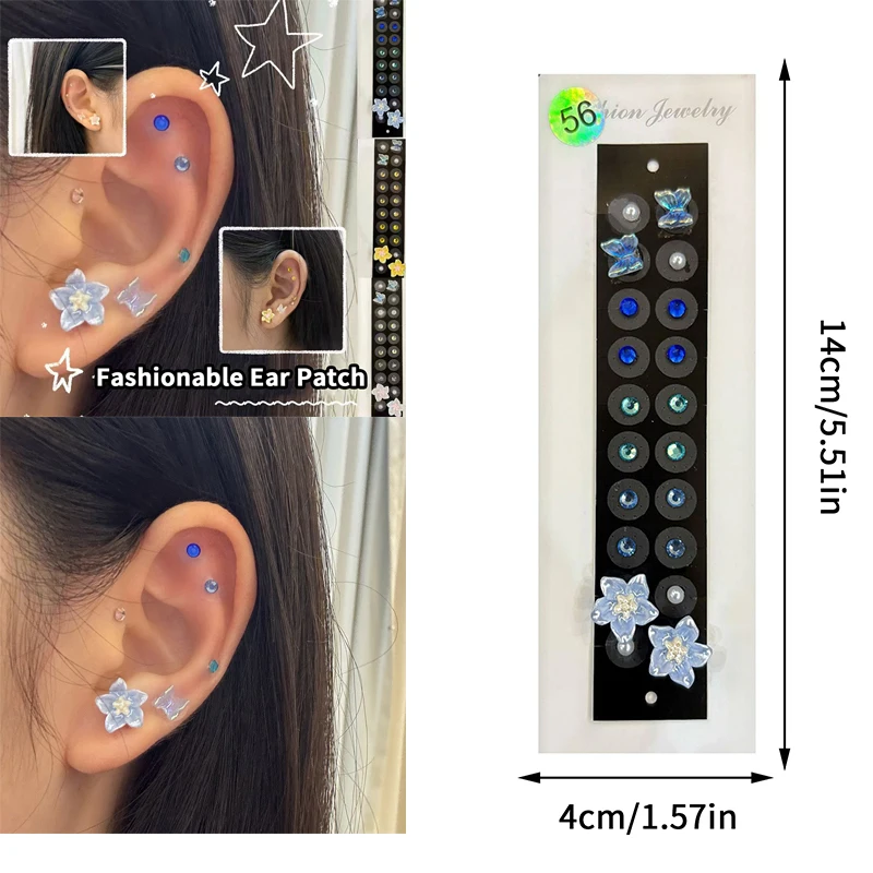 Fashion Butterfly Flower Ear Point Stickers Rhinestone Acupuncture Auricular Ear Pressure Patch Massager for Stress Relief
Fashion Butterfly Flower Ear Point Stickers Rhinestone Acupuncture Auricular Ear Pressure Patch Massager for Stress Relief