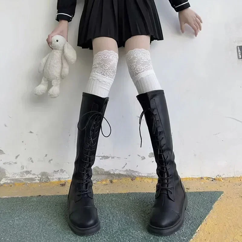 Socks Women Autumn/Winter Thigh High Lace Cute Lolita Warm Stockings Black White Long Leg Socks for Girl Boot Accessories
Socks Women Autumn/Winter Thigh High Lace Cute Lolita Warm Stockings Black White Long Leg Socks for Girl Boot Accessories