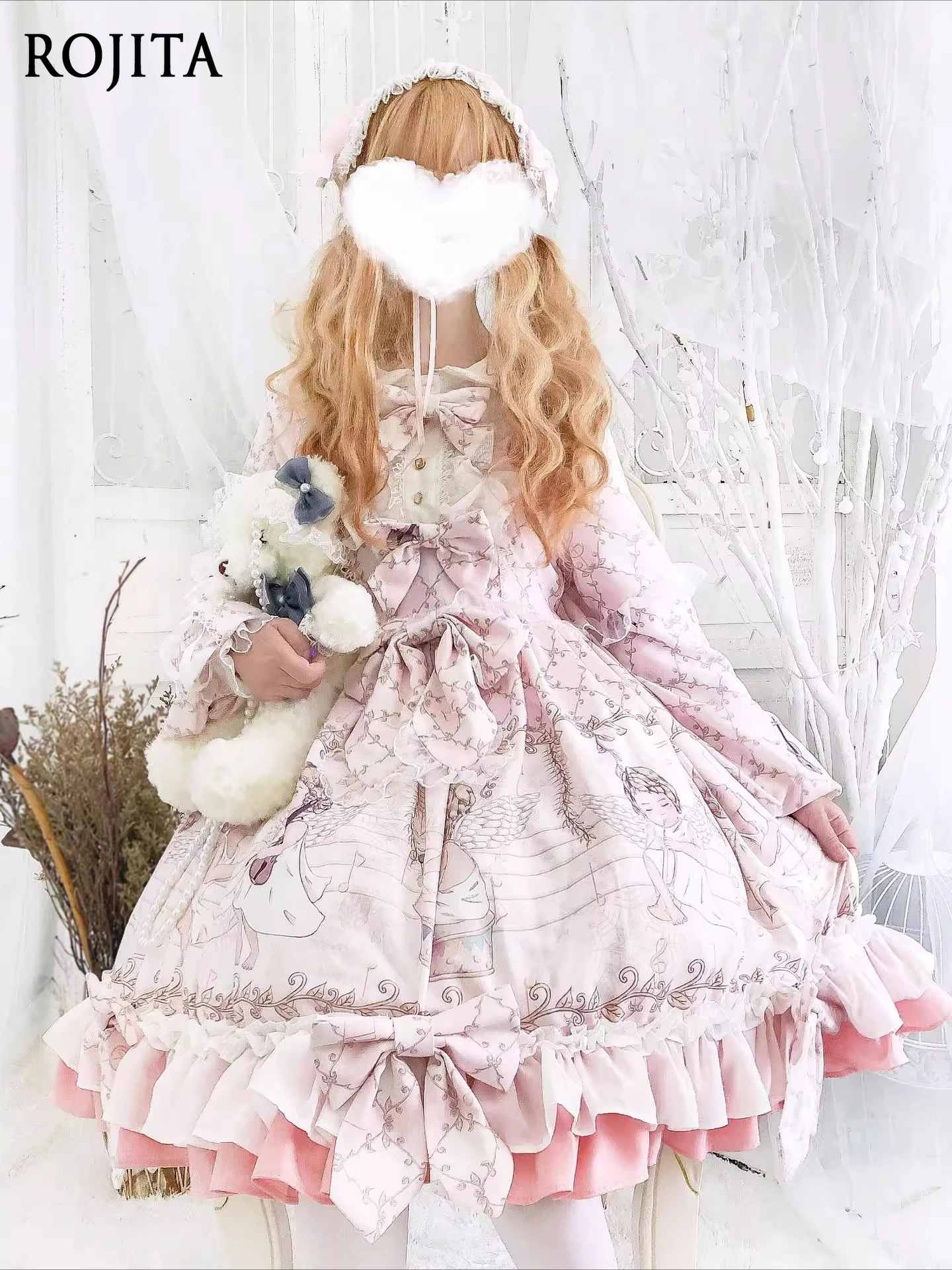 OP Lace Bow Lolita Dress Girl Fresh Sweet Frilly Lolita Dress Cartoon Print Long Sleeve Dresses Japanese Pink Dress for Women
OP Lace Bow Lolita Dress Girl Fresh Sweet Frilly Lolita Dress Cartoon Print Long Sleeve Dresses Japanese Pink Dress for Women