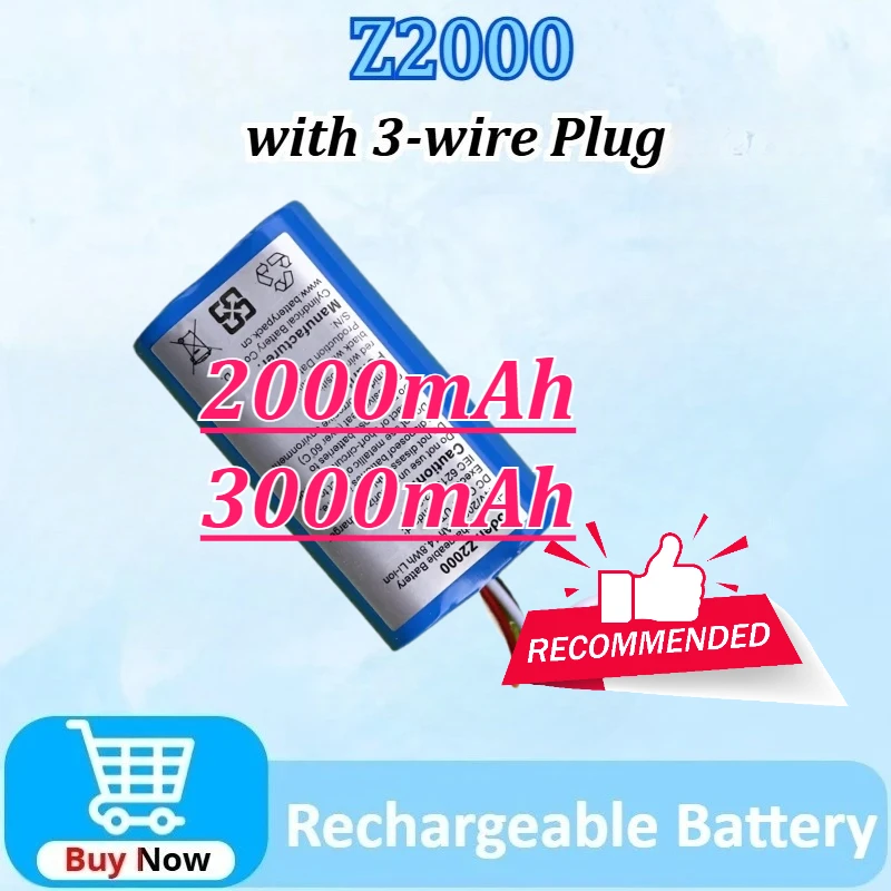 Z2000 7.4V 2000mAh/3000mAh Li-ion Rechargeable Battery Pack with 3-wire Plug Newly upgraded Batteries
Z2000 7.4V 2000mAh/3000mAh Li-ion Rechargeable Battery Pack with 3-wire Plug Newly upgraded Batteries
