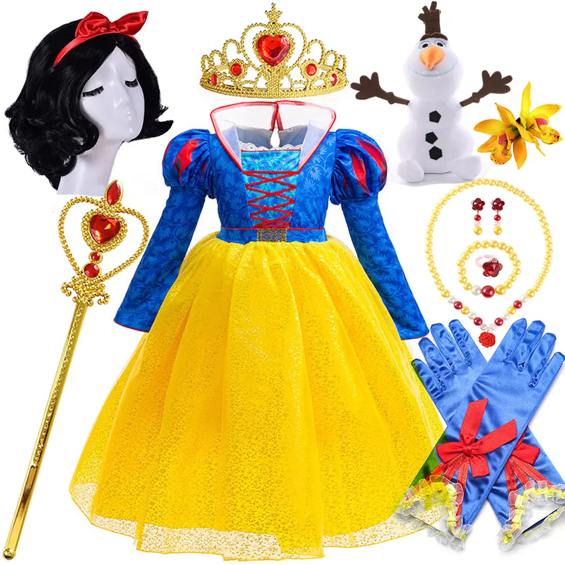 Disney Princess Snow White Long Sleeve Luxury Gown With Cloak Girls Deluxe Kids Halloween Carnival Elegant Role Play Party Dress
Disney Princess Snow White Long Sleeve Luxury Gown With Cloak Girls Deluxe Kids Halloween Carnival Elegant Role Play Party Dress
