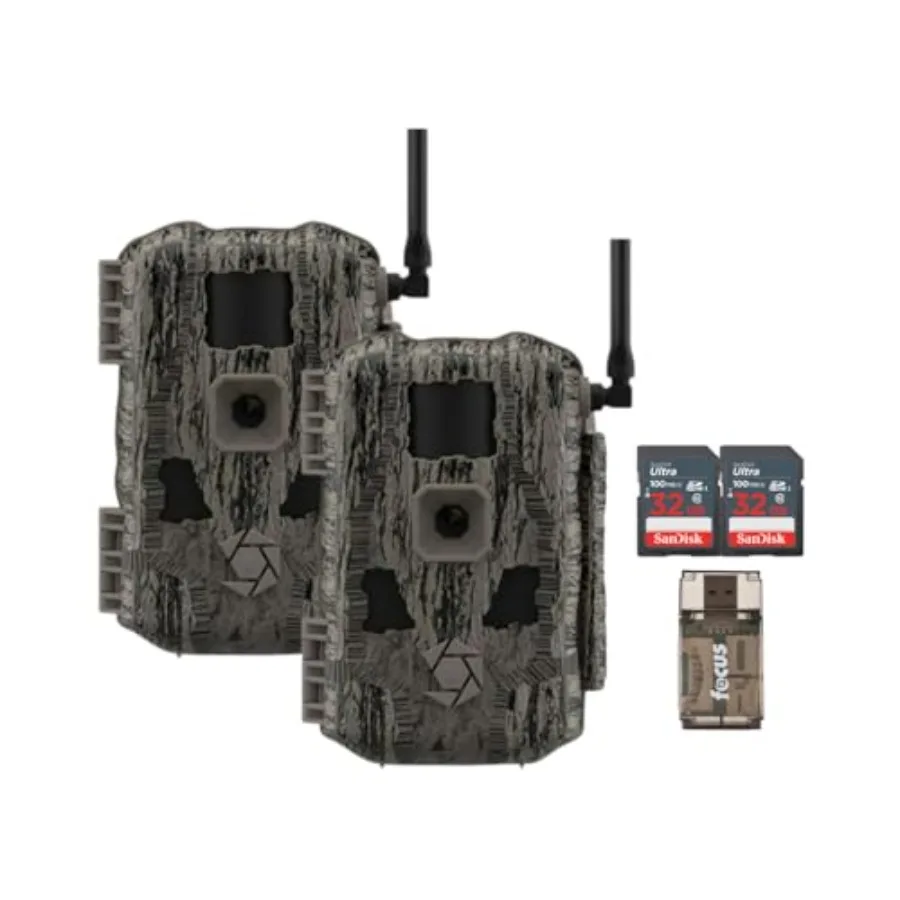 Wildlife monitoring trail camera bundle: Fusion MAX 2.0, 36MP cellular wireless, black, weatherproof housing, 2-pack with 32GB
Wildlife monitoring trail camera bundle: Fusion MAX 2.0, 36MP cellular wireless, black, weatherproof housing, 2-pack with 32GB