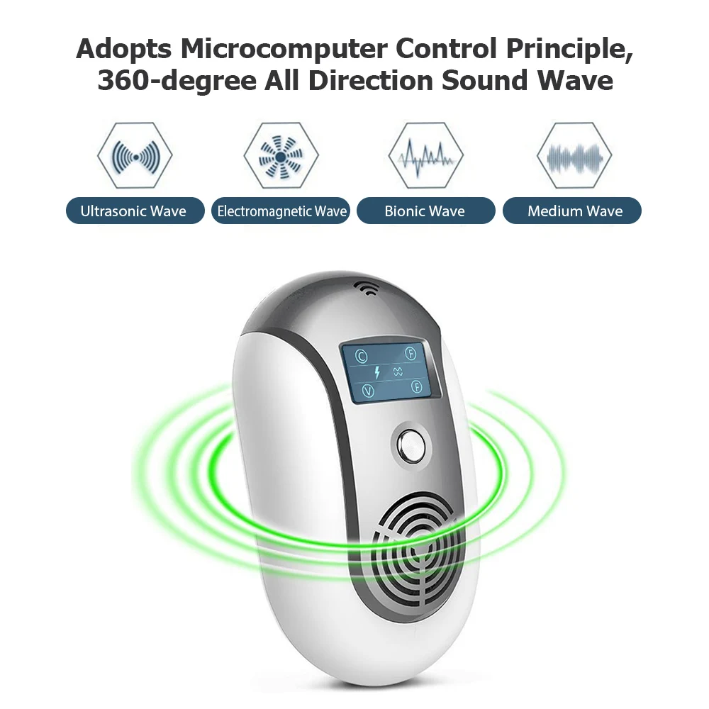 Plug-in Ultrasonic Pest Repellent Portable Electric Mosquito Rat Repeller with Constant Or Frequency Flashing Light
Plug-in Ultrasonic Pest Repellent Portable Electric Mosquito Rat Repeller with Constant Or Frequency Flashing Light