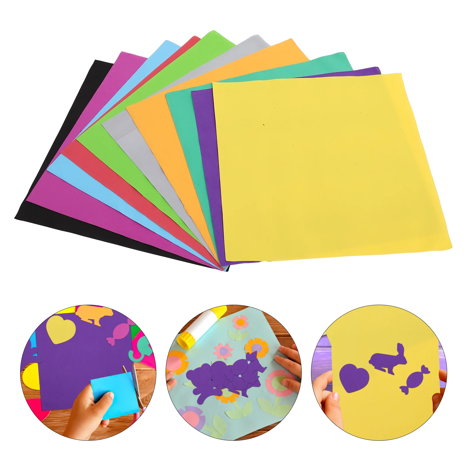10 Pcs Multicolor EVA Foam Papers Bright Color Scissors Flexible Sheets DIY Crafting School Projects Home Office
10 Pcs Multicolor EVA Foam Papers Bright Color Scissors Flexible Sheets DIY Crafting School Projects Home Office