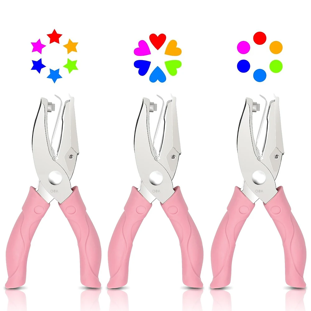 Heart Star Shape Metal Hole Punch, 1/4 In Soft-Handle Puncher for Clothing Tags DIY Craft & Scrapbook, Handheld Paper Punch Tool
Heart Star Shape Metal Hole Punch, 1/4 In Soft-Handle Puncher for Clothing Tags DIY Craft & Scrapbook, Handheld Paper Punch Tool