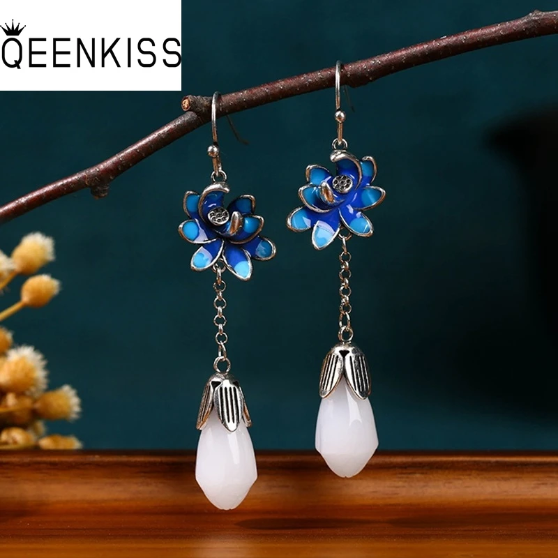 QEENKISS 925 Sterling Silver Vintage Flower Drop Earrings for Women Birthday Wedding Party Christmas Bride Mother Gifts EG6403
QEENKISS 925 Sterling Silver Vintage Flower Drop Earrings for Women Birthday Wedding Party Christmas Bride Mother Gifts EG6403