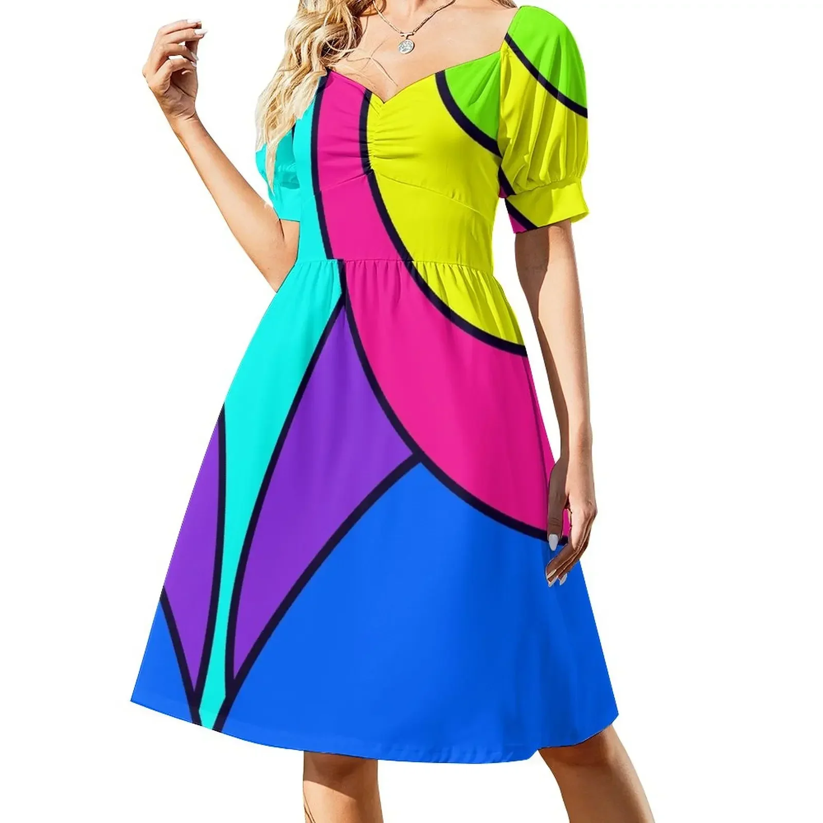 Bright geometric Short-Sleeved Dress sexy dress for women evening dress woman cute
Bright geometric Short-Sleeved Dress sexy dress for women evening dress woman cute