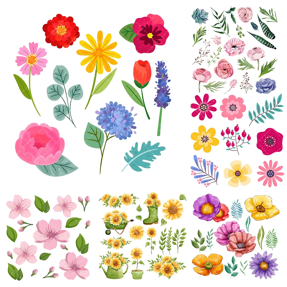 New Fresh flower Iron On Heat Transfer Stickers For Clothes DTF Pinted Vinyl Thermal Appliques Washable T-Shirt Decal
New Fresh flower Iron On Heat Transfer Stickers For Clothes DTF Pinted Vinyl Thermal Appliques Washable T-Shirt Decal