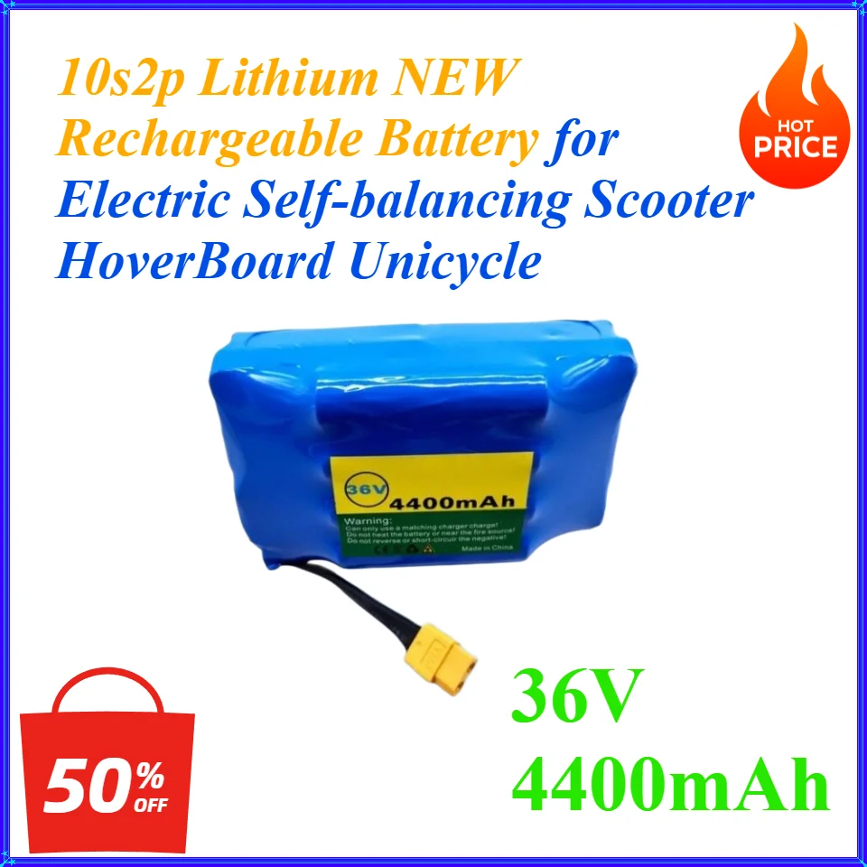 36V 4400mAh 10s2p Lithium NEW Rechargeable Battery for Electric Self-balancing Scooter HoverBoard Unicycle
36V 4400mAh 10s2p Lithium NEW Rechargeable Battery for Electric Self-balancing Scooter HoverBoard Unicycle