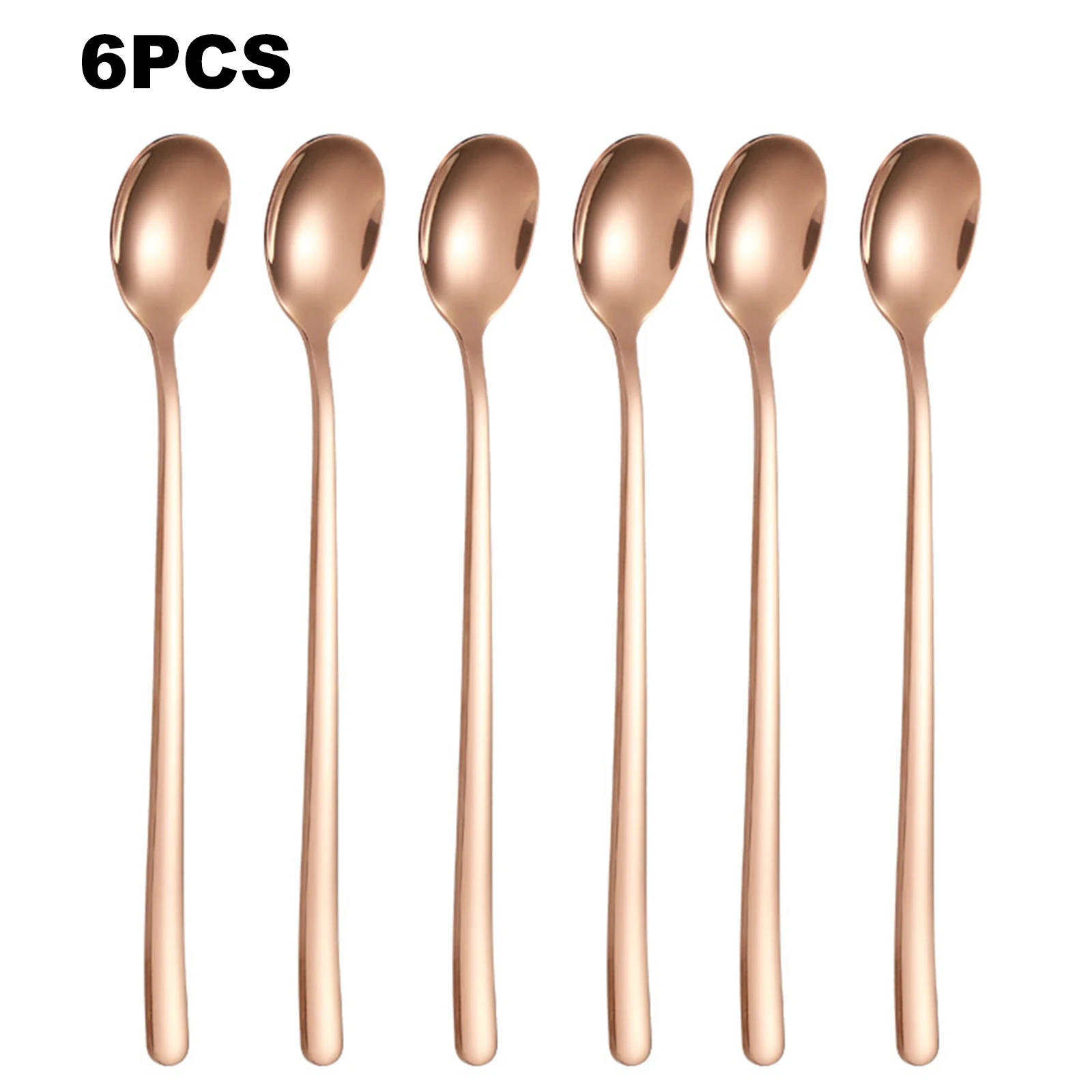 6pcs Long Handle Iced Tea Spoon, Coffee Spoon, Ice Cream Spoon, Stainless Steel Cocktail Stirring Spoons
6pcs Long Handle Iced Tea Spoon, Coffee Spoon, Ice Cream Spoon, Stainless Steel Cocktail Stirring Spoons