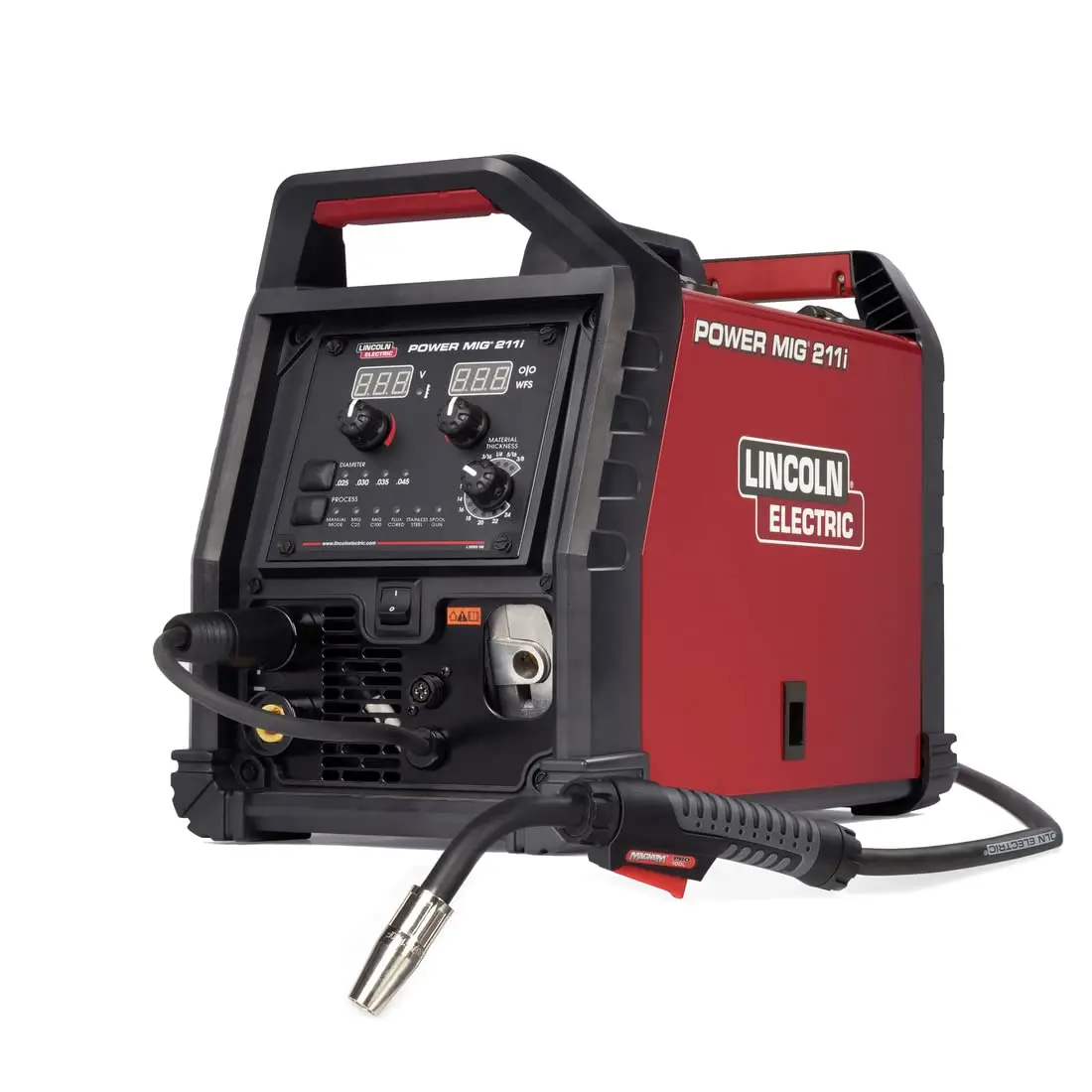 Lincoln Electric Power MIG 211i MIG Welder , 20-211 A Output, Flux-Cored Ready, Portable 41 lb Machine, Model K6080-1
Lincoln Electric Power MIG 211i MIG Welder , 20-211 A Output, Flux-Cored Ready, Portable 41 lb Machine, Model K6080-1