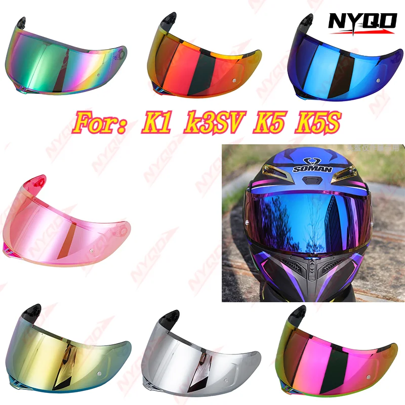For K1 K3SV K5 K5S Motorcycle Helmet Visor Replacement Mirror Coating UV Protection Safety Anti Scratch Lens
For K1 K3SV K5 K5S Motorcycle Helmet Visor Replacement Mirror Coating UV Protection Safety Anti Scratch Lens