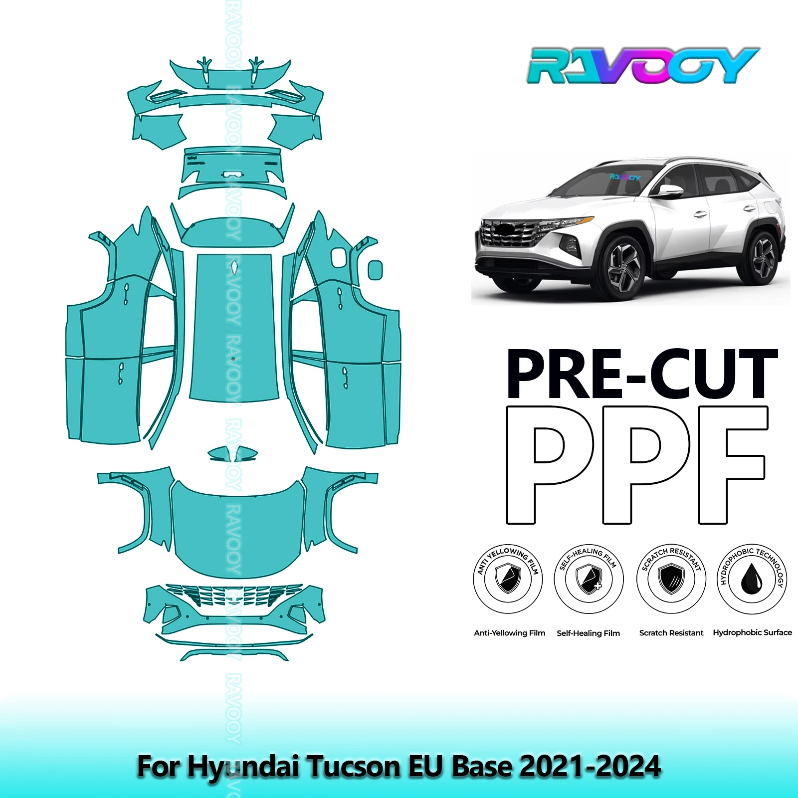 Car Precut PPF Paint Protection Film Full Vehicle For Hyundai Tucson EU Base 2021-2024
Car Precut PPF Paint Protection Film Full Vehicle For Hyundai Tucson EU Base 2021-2024