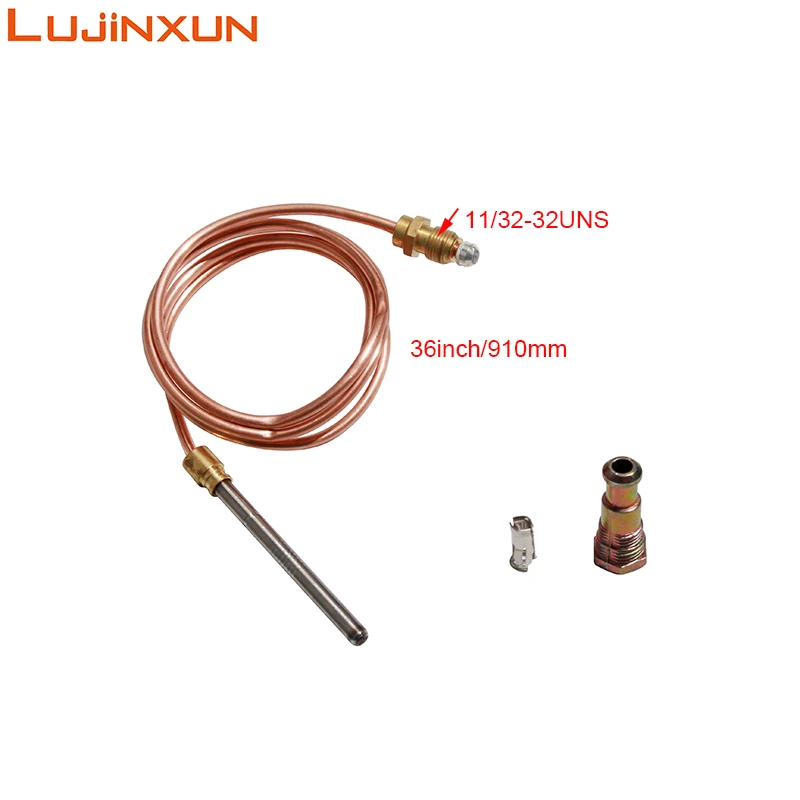 LUJINXUN Copper Temperature Probe 36 inch Flame Out Protection Thermocouple 11/32-32UNS Accessories For Water Heaters 1PC
LUJINXUN Copper Temperature Probe 36 inch Flame Out Protection Thermocouple 11/32-32UNS Accessories For Water Heaters 1PC
