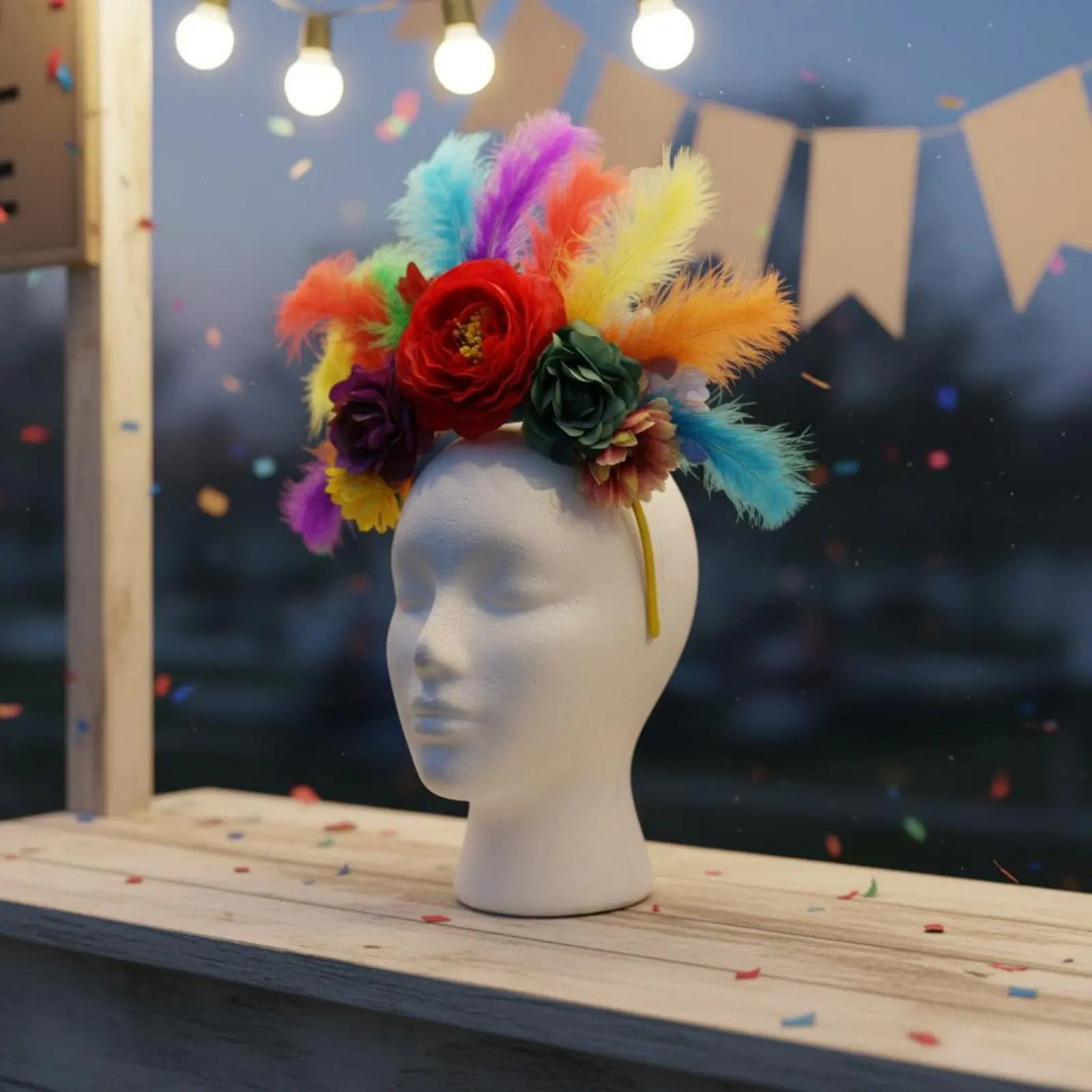 Carnival Feather Headdress Festive Design Carnival Headband Feather Flower Headband Handmade Colorful Floral Crown Lightweight
Carnival Feather Headdress Festive Design Carnival Headband Feather Flower Headband Handmade Colorful Floral Crown Lightweight