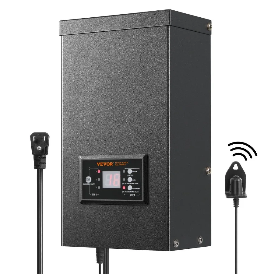 600W Low Voltage Landscape Transformer with Timer and Photocell Sensor Waterproof Landscape Lighting Transformer 120V AC to 12
600W Low Voltage Landscape Transformer with Timer and Photocell Sensor Waterproof Landscape Lighting Transformer 120V AC to 12