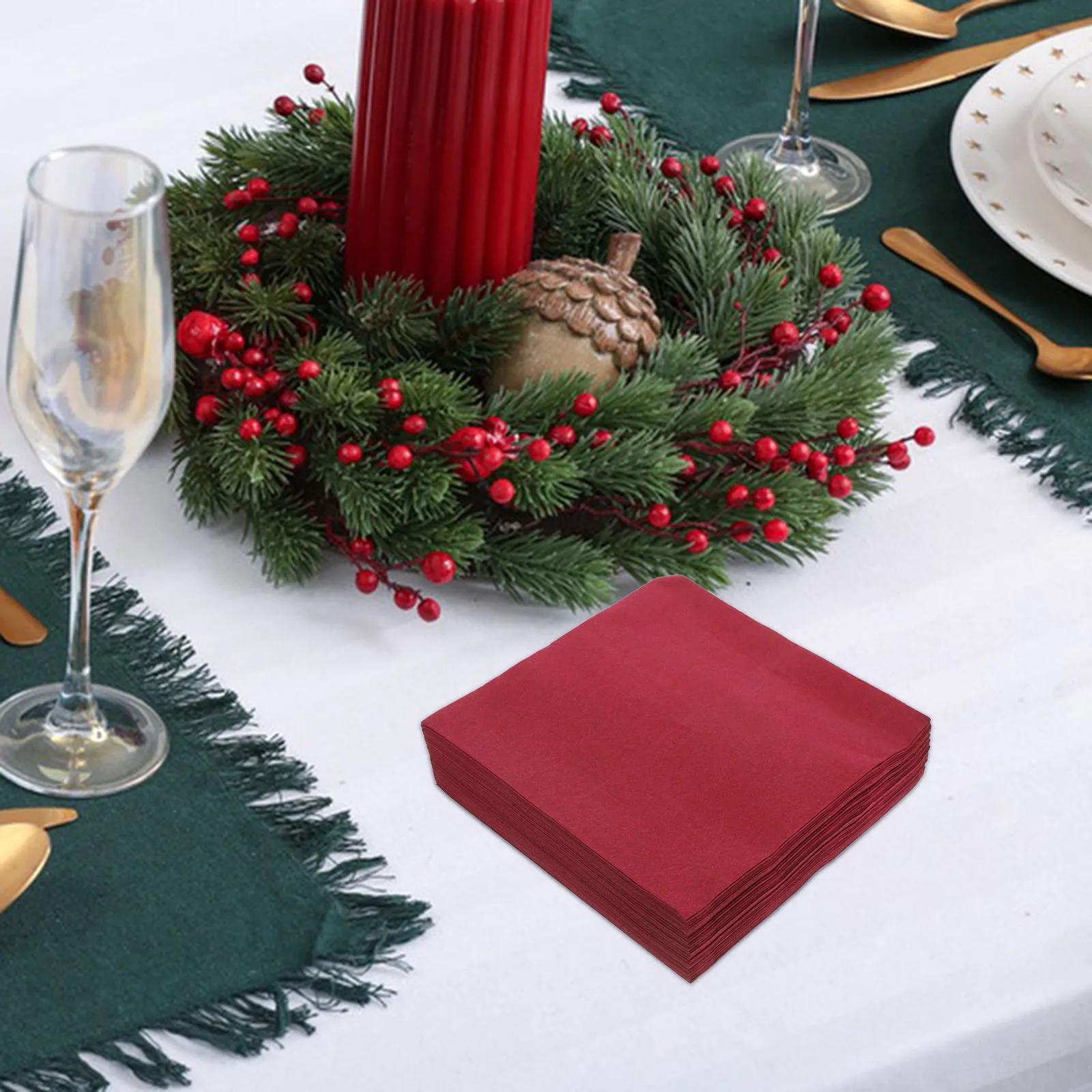 50 Pcs Disposable Napkins Burgundy Wood Pulp Long Fiber Textured Serviettes Paper Dinner Guest Towels Banquet Holiday Party
50 Pcs Disposable Napkins Burgundy Wood Pulp Long Fiber Textured Serviettes Paper Dinner Guest Towels Banquet Holiday Party