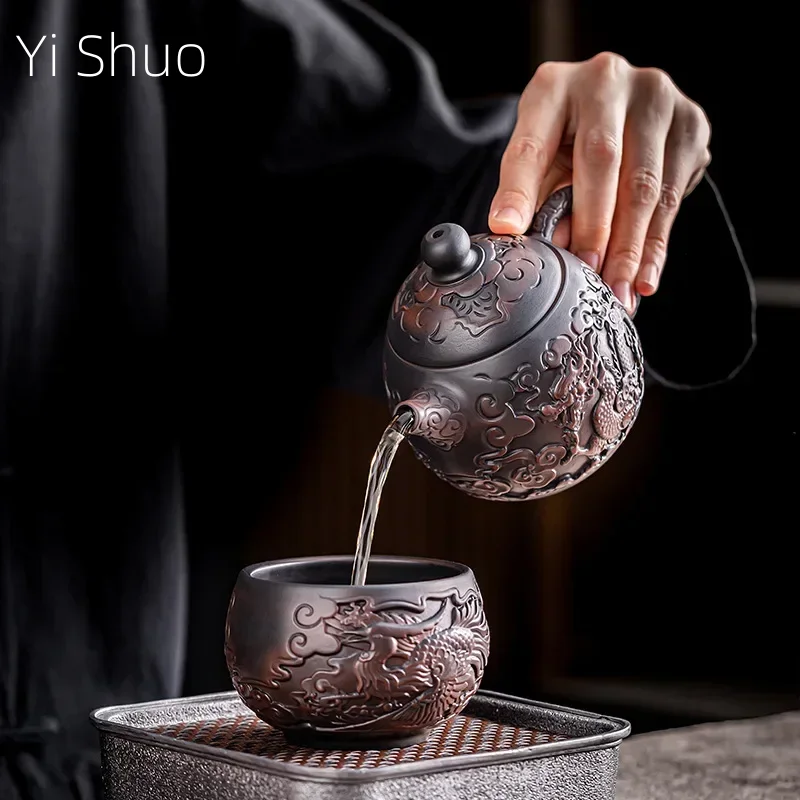 Пурпурный керамический чайник Jianshui, ручная резьба, Xianglong чайник, искусственный чайный набор, Фиолетовый Глиняный Чайник, глубокая резьба, чайный чайник
Пурпурный керамический чайник Jianshui, ручная резьба, Xianglong чайник, искусственный чайный набор, Фиолетовый Глиняный Чайник, глубокая резьба, чайный чайник