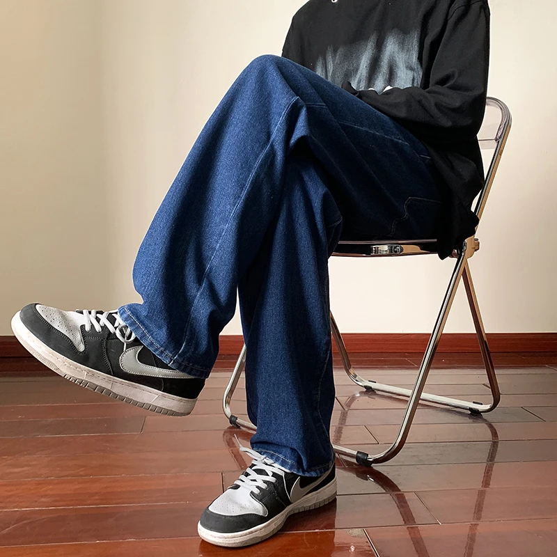 Spring Autumn Men's Jeans Cotton Soft Drawstring Straight Pants Elastic Waist Vintage Korea Casual Trousers Male Plus Size D143
Spring Autumn Men's Jeans Cotton Soft Drawstring Straight Pants Elastic Waist Vintage Korea Casual Trousers Male Plus Size D143