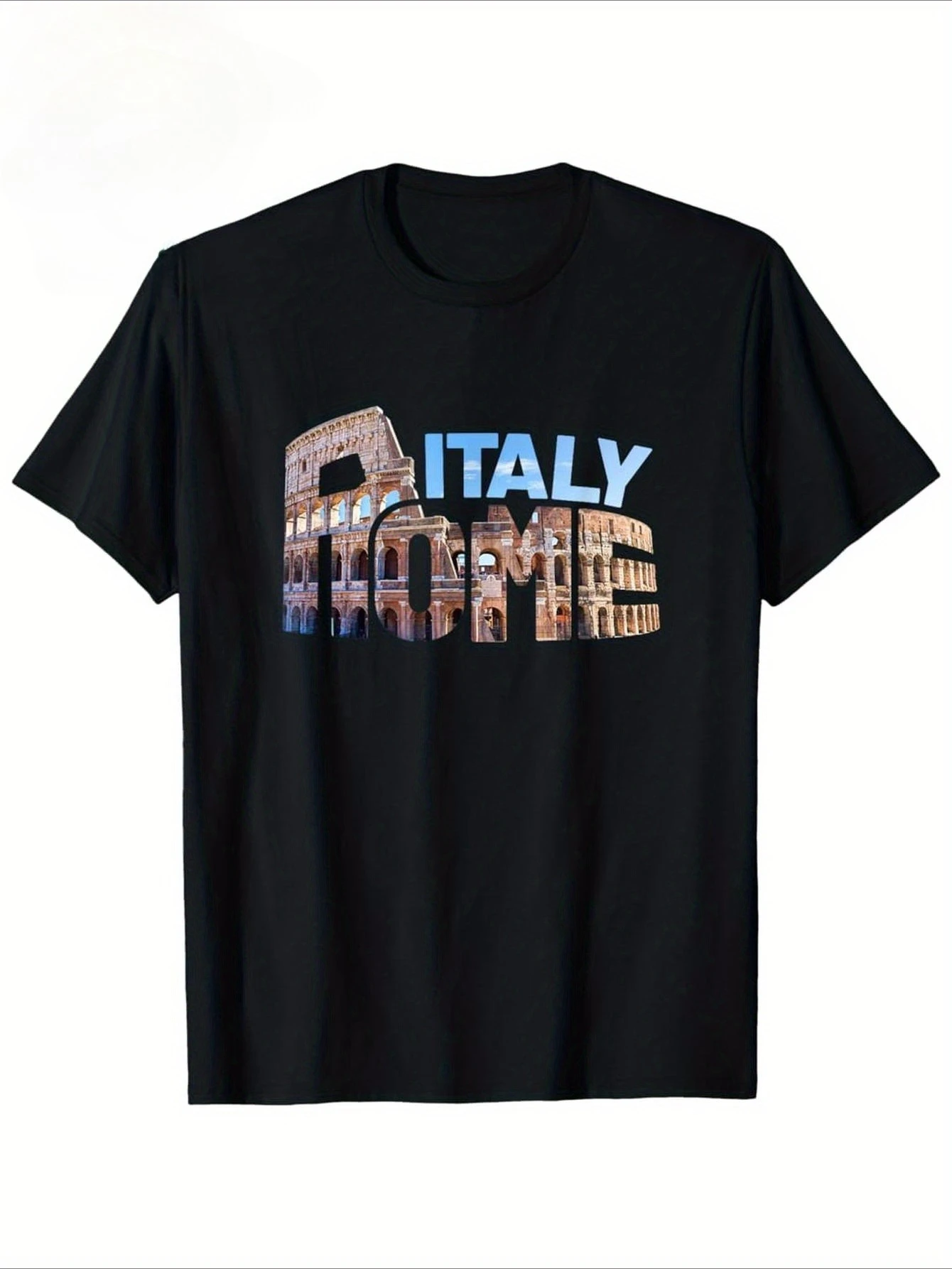 Rome Colosseum Italian printed souvenir 100% cotton casual O-neck short sleeve T-shirt.
Rome Colosseum Italian printed souvenir 100% cotton casual O-neck short sleeve T-shirt.