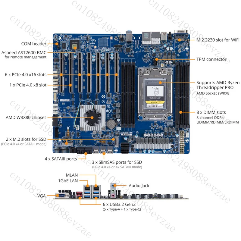 Используется для материнской платы GIGABYTE AMD WRX80 sWRX8 с разъемом DDR4 VGA MC62-G41 (версия. 1.0)
Используется для материнской платы GIGABYTE AMD WRX80 sWRX8 с разъемом DDR4 VGA MC62-G41 (версия. 1.0)