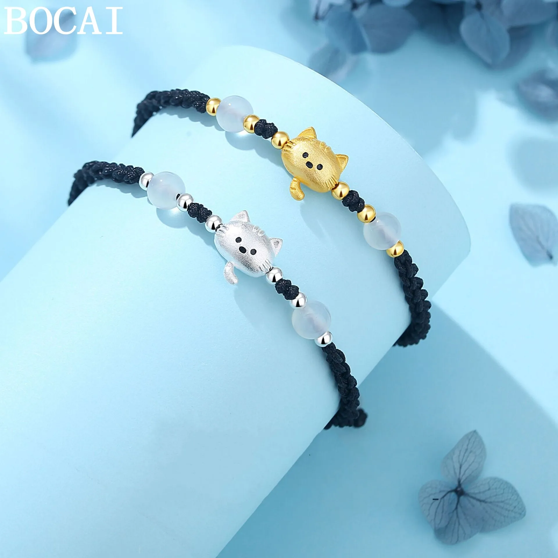 BOCAI New S925 Silver Cute and Fresh Cartoon Wealth Attraction Adjustable Weaving Bracelet Women's Choice Gift
BOCAI New S925 Silver Cute and Fresh Cartoon Wealth Attraction Adjustable Weaving Bracelet Women's Choice Gift