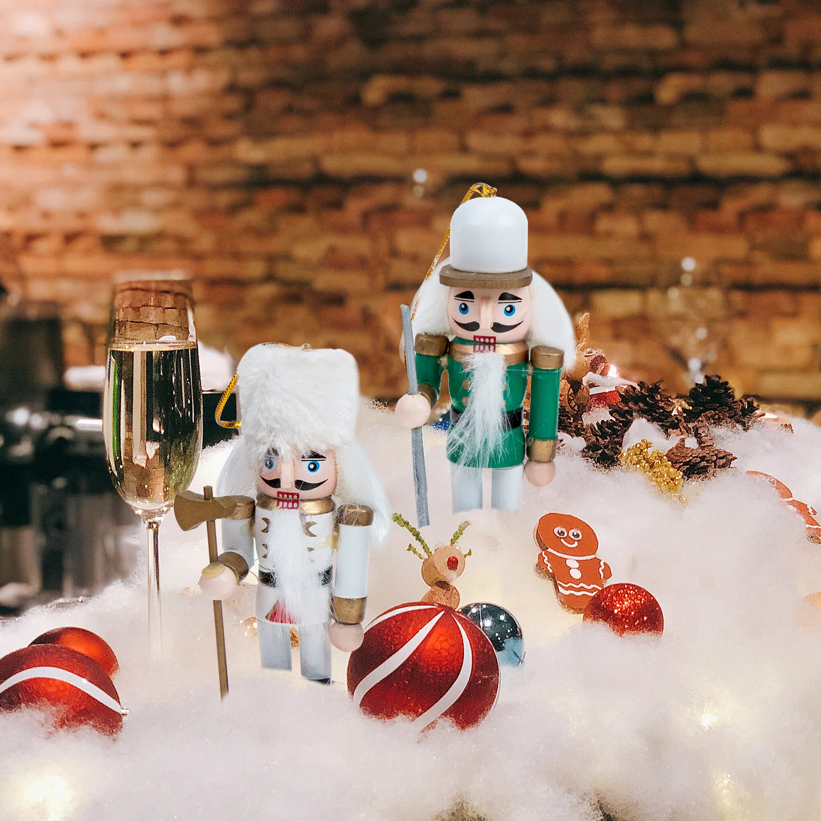 4Pcs Wooden Nutcracker Ornament Xmas Hanging Decor Christmas Soldier Puppet Shelf Table Top Decoration for Holiday Party
4Pcs Wooden Nutcracker Ornament Xmas Hanging Decor Christmas Soldier Puppet Shelf Table Top Decoration for Holiday Party