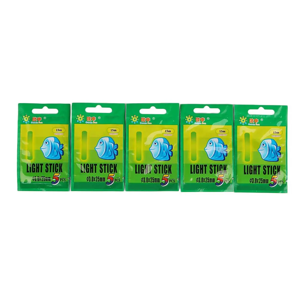 5Packs 25pcs Fluorescent Luminous Tackle Dark Glow Stick Fishing Float Light Sticks Lightstick
5Packs 25pcs Fluorescent Luminous Tackle Dark Glow Stick Fishing Float Light Sticks Lightstick
