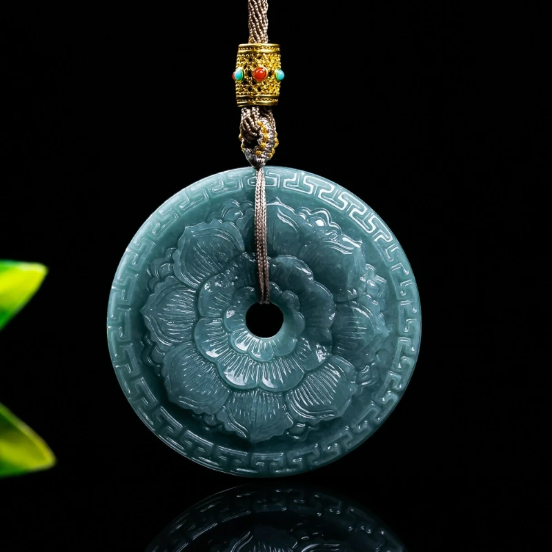 Natural Jadeite Blue Water Exquisitely Imitating The Ancient Lotus Safety Buckle Jade Men Women Couples Fine Jewelry Gift
Natural Jadeite Blue Water Exquisitely Imitating The Ancient Lotus Safety Buckle Jade Men Women Couples Fine Jewelry Gift